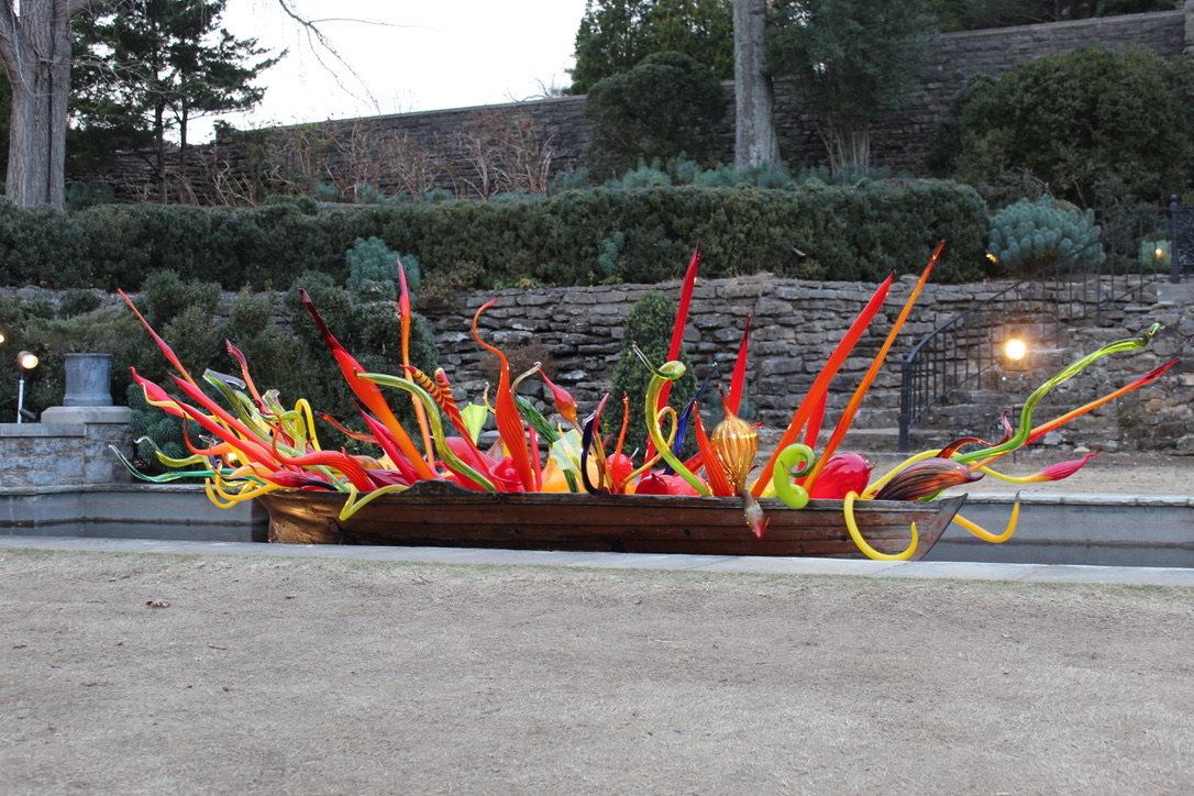 sculpture in a boat